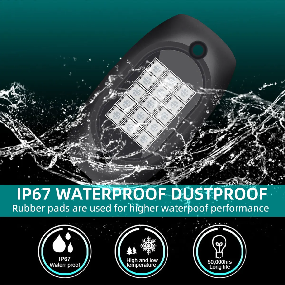 12IN1 RGB أضواء الصخور سطوع عالية متعدد الألوان النيون كيت مع APP/RF التحكم ل ATV & UTV RZR SSV على الطرق الوعرة LED سيارة تحت التوهج 12 فولت #6