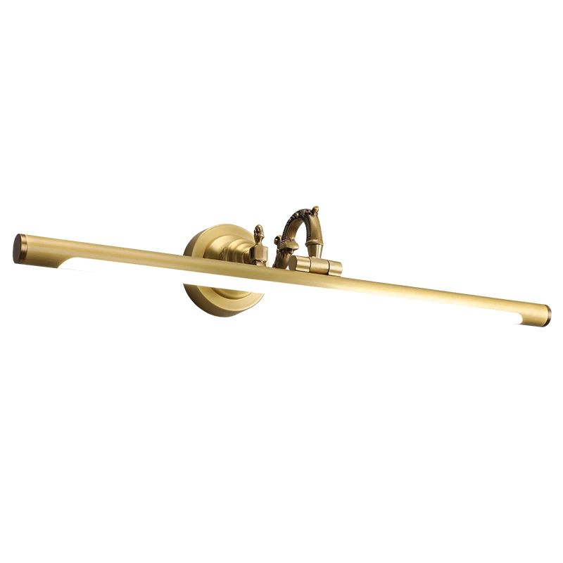 A9L جميع النحاس Led المصباح الأوروبي المرحاض مرآة حمام إضاءة الخزانة مقاوم للماء الجدار الأمريكي ضوء مرآة الرجعية B