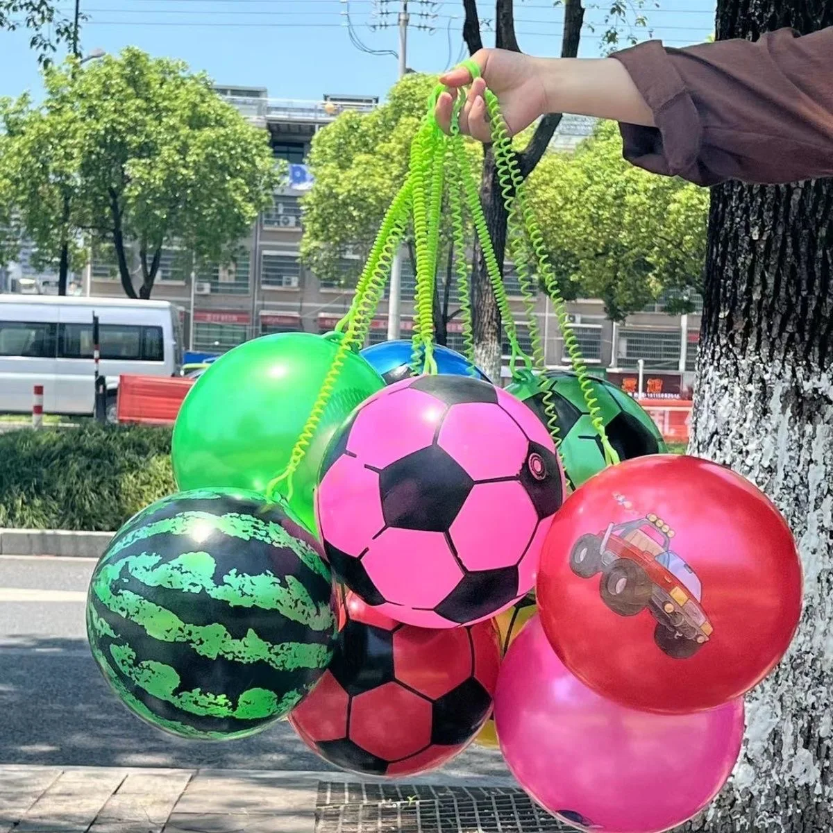 Bola de Puxar Manual com Força de Elasticidade, Treinamento Rápido de Shuttle Ball, Exercício de Força de Braço, Jogos ao Ar Livre, Brinquedos Infantis