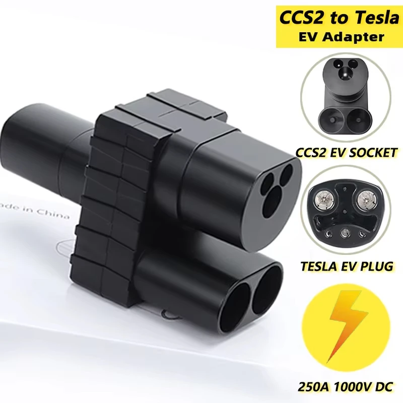 CCS2-테슬라 EV 충전기 어댑터, 전기 자동차 충전, CCS 콤보 2-TPC 컨버터, 테슬라 모델용, Max400A, 175KW, DC500V