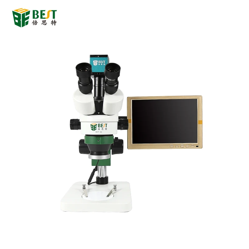 Beste X6II 7X-45X Digitale Zoom Reparatie Mobiele Telefoon Pcb Inspectie Stereo Trinoculair Microscoop Met Camera