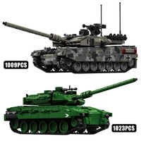 Military WW2 Leopard 2A7 Heavy Tank Building Blocks Technical Merkava Main Battle Tank Army Weapons Bricks Toy For Children Gift
