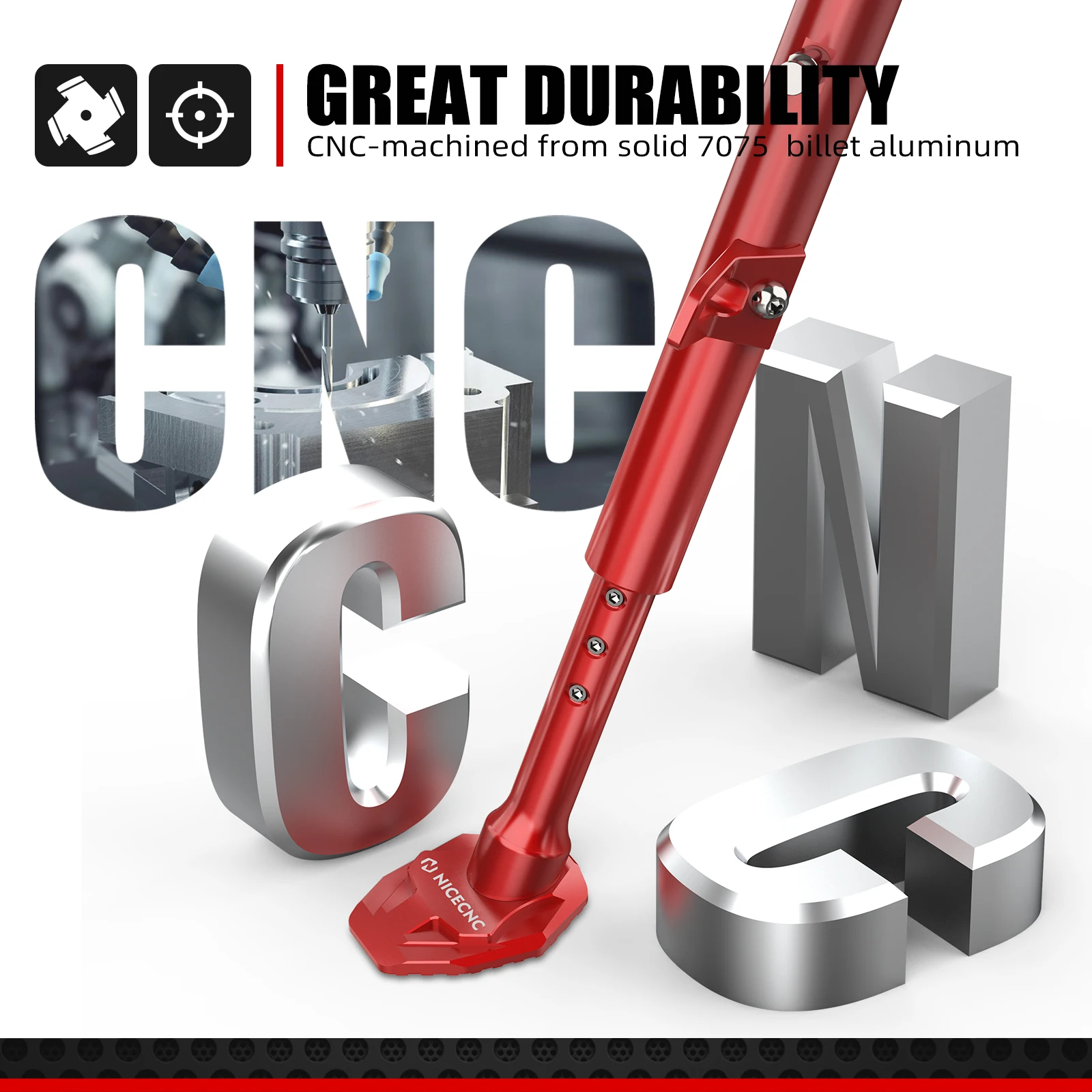 NICECNC ل 2025 2024 هوندا XR650L XR 650L 1993-2025 دراجة نارية مسنده الألومنيوم الجانب حامل 3-Level قابل للتعديل تقصير 15-45 مللي متر #6