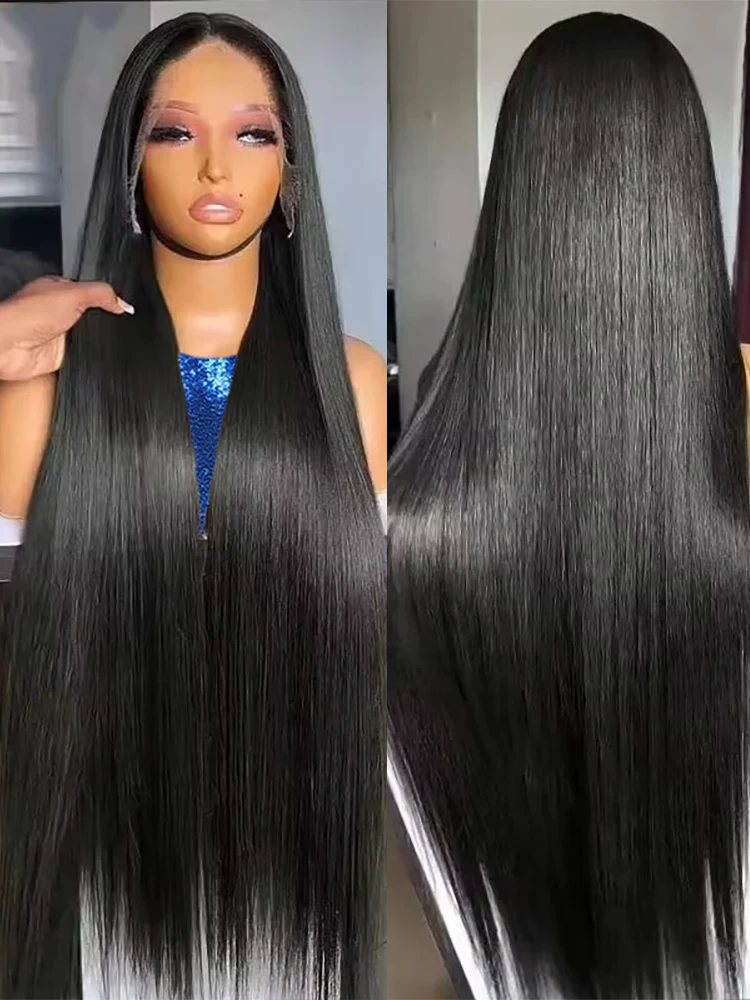 300% Bone Straight Hd Прозрачные 13x6 Парики Фронта Шнурка Бразильские 40 46 дюймов 13x4 360 Hd Парики Фронта Шнурка Человеческих Волос Для Женщин