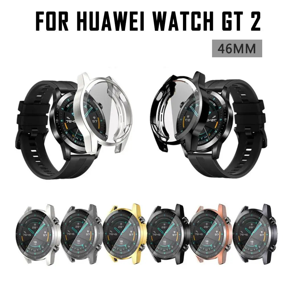 1/2/3PCS Case for Watch GT2 46mm Hard Shell Bumper Full Screen Case Smart Watch Dial Protector Cover for Watch GT