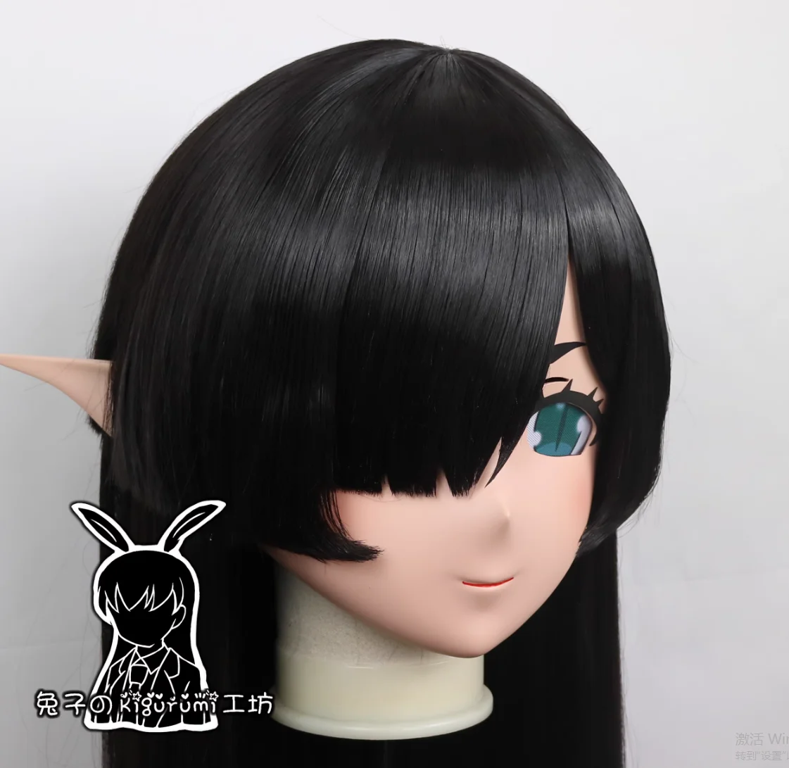 (RB0408)Customize Lockable Full Head Resin Cartoon Cosplay Japanese Character Anime Role Play Kigurumi Mask With Back Shell