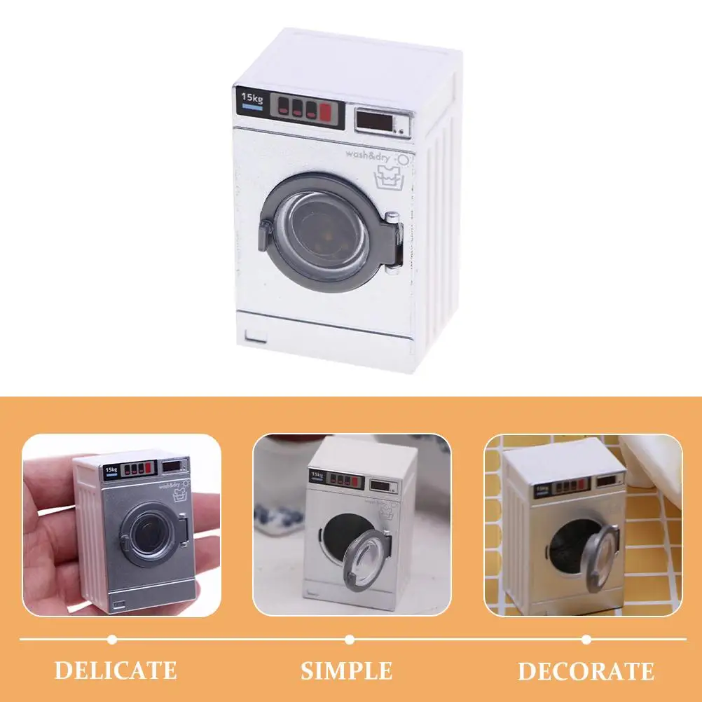 Mini Washing Machine Model Baby Toys Dollhouse Electrical Appliance Toddler