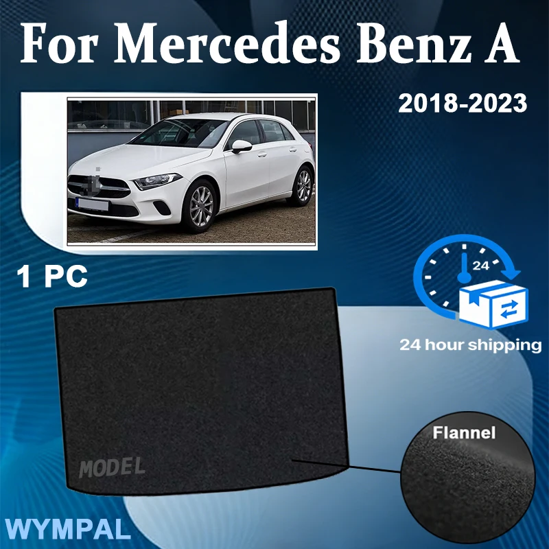 

Коврик в багажник из замши для Mercedes-Benz A-класса W177 V177 2018~2023, черный, для защиты пола багажного отсека