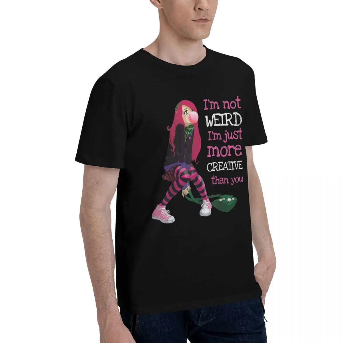 Creative Girl Bubblegum Art Move Tees Top quality Fitness Title Unique Eur Size