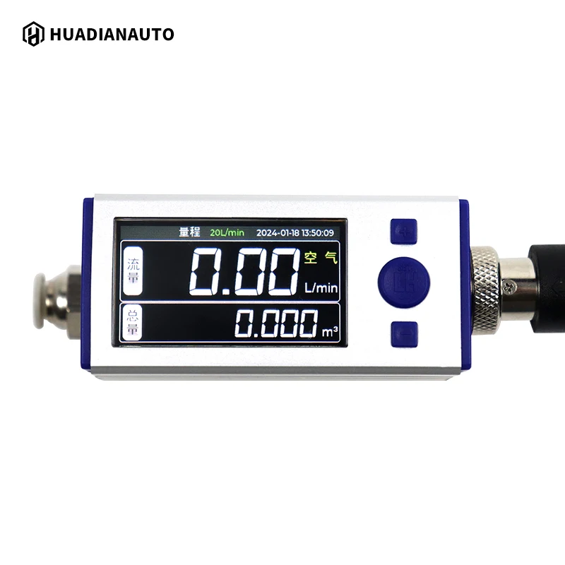 

Gas Mass Flow Meter Digital Display Micro-flow Nitrogen Compressed Air Controller Thermal Mass Flowmeter