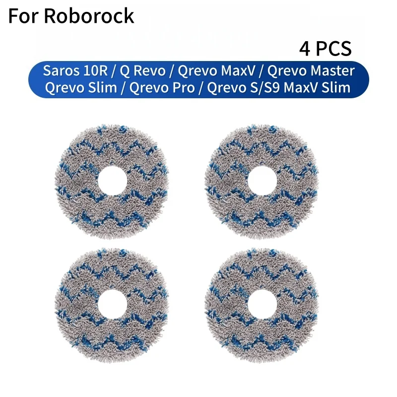 For Roborock Saros 10R / Q Revo / Qrevo MaxV / Qrevo Master / Qrevo Slim / Qrevo Pro / Qrevo S /S9 MaxV Parts Robot Mop Pad