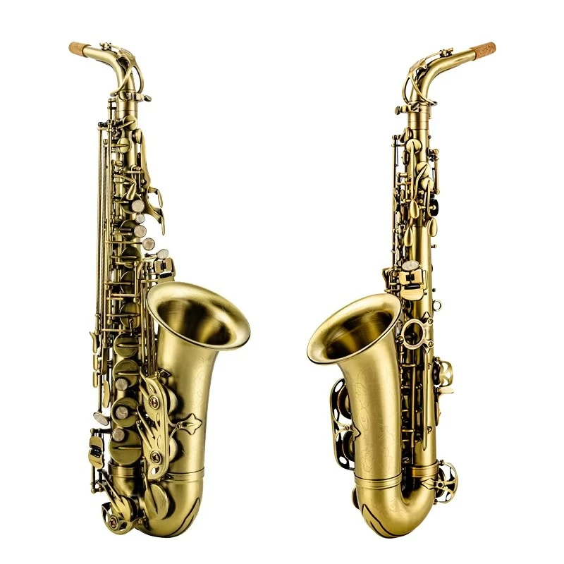 Professional Concert Alto Saxophone Eb All Bronze Body Standard Tone Holes Precise Intonation