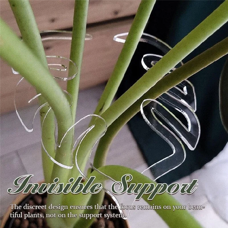 G6-Turtle Shell Bamboo Clamp Set, Plant Stem Plastic Support,Flower-Shaped Green Plant Leaf Holder, Turtle Shell Bamboo