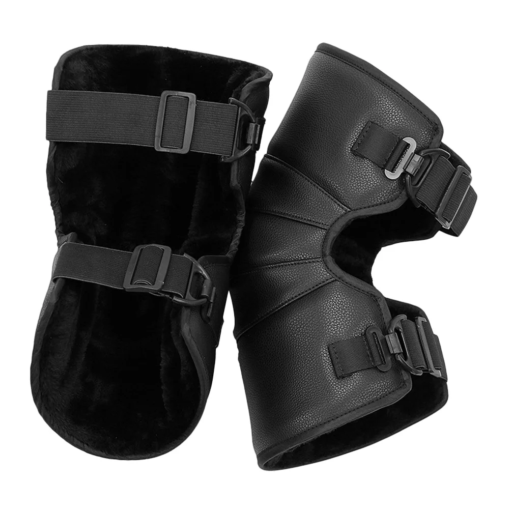

1Pair Thickened Winter Knee Pads Thermal Lining Windproof Warmers for Motorcycle Electric Bike Riding Protection