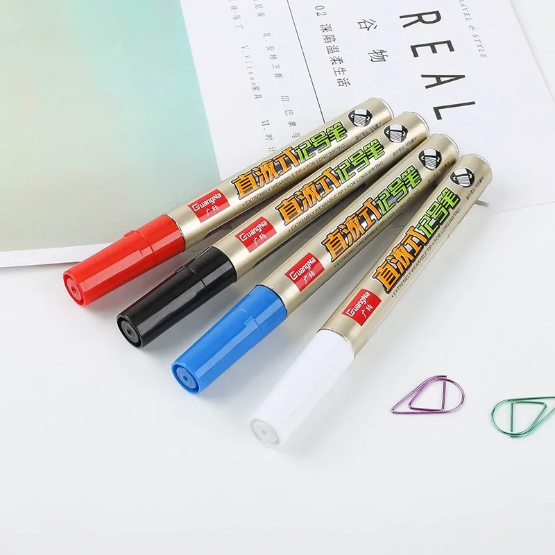 1Pcs White Black Blue Single Headed Magic Marker Pen Waterproof Paint Marker Graffiti Pens School Art Stationery Supplies