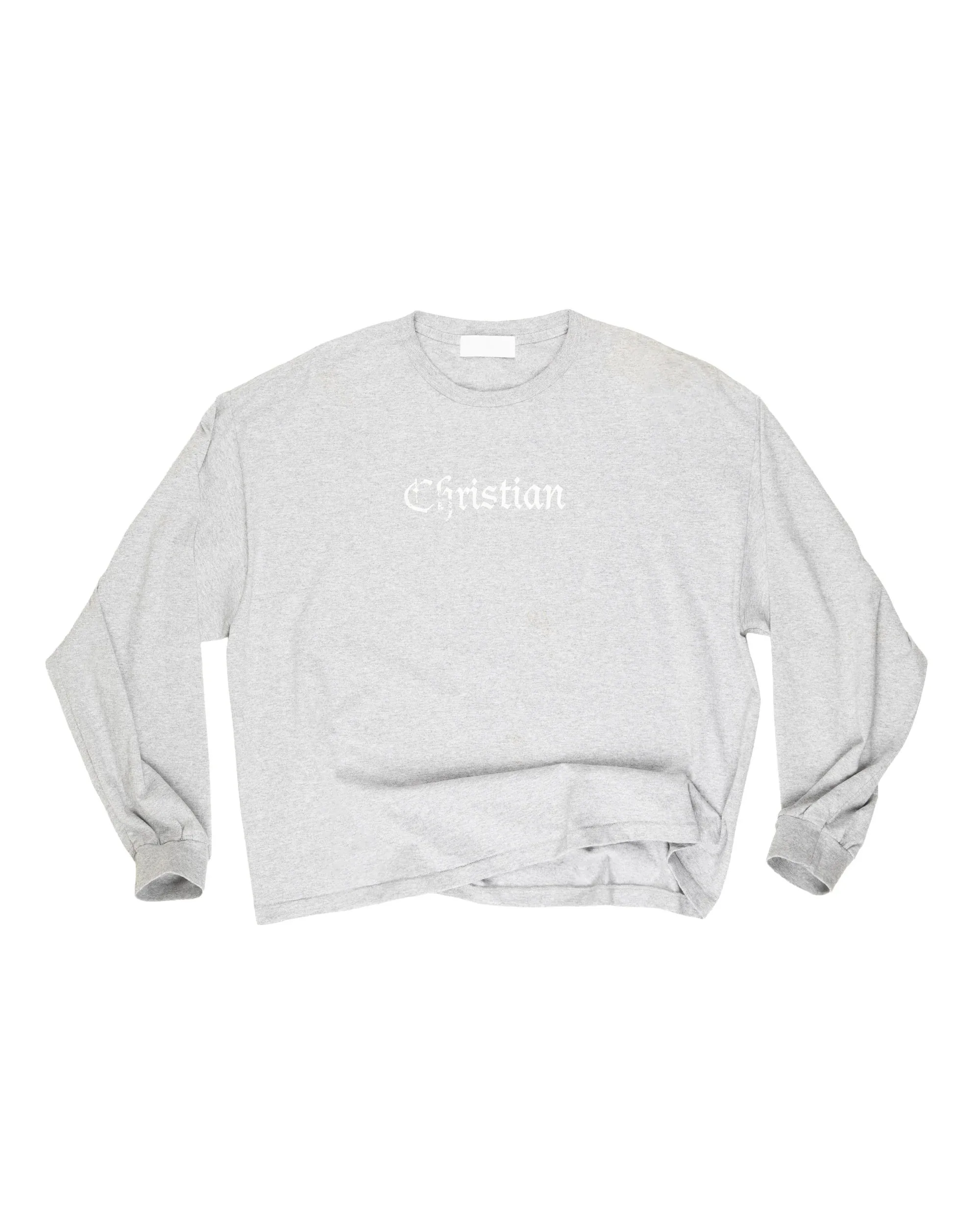 トップス ALEXANDER DIGENOVA Christian long sleeve Alexander Digenova Christian Wash Old Destroy Long Sleeve tee