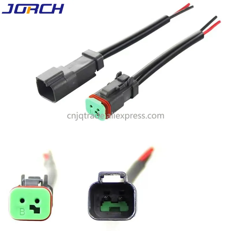2 Pin seria DT męskie i żeńskie złącze do wiązki kabli DT06-2S-E005 DT04-2P-E005