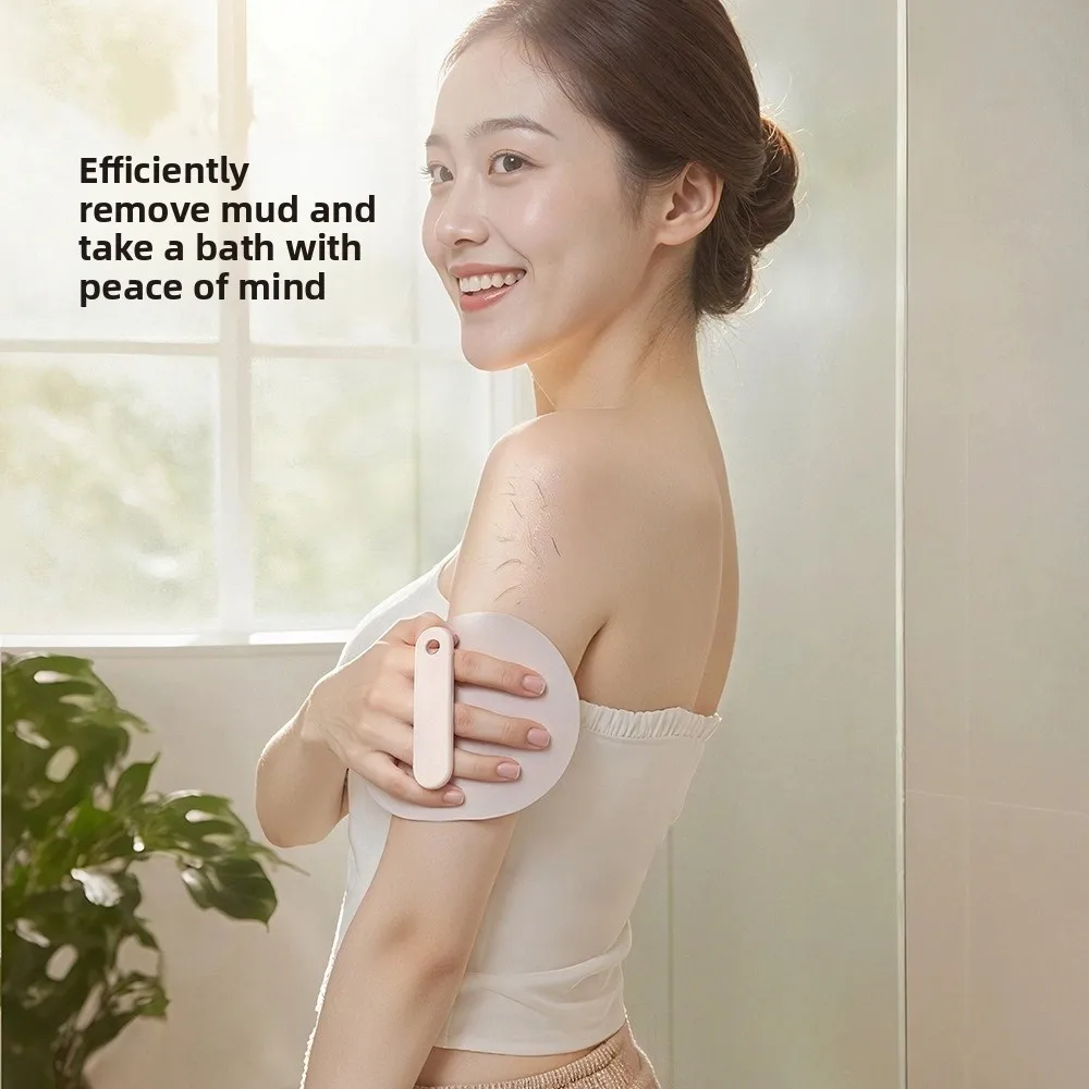 새로운 실리콘 목욕 타월 부드럽고 미끄럼 방지 각질 제거 타월 강력한 목욕 가죽 바디 스크럽 타월 머드 스크럽 도구