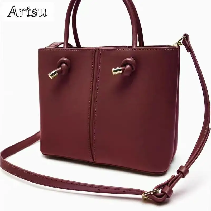 Fashion Women Shoulder Bags Texture Solid Color Niche Soft Leather Korean Bucket Bags Leisure Versatile Outdoor Crossbody Bags