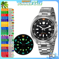 BERNY Automatic Compressor Diver Watch for Men Super Luminous Wristwatch Sapphire Swim Sport 20ATM Mechanical Mens Dive Watches
