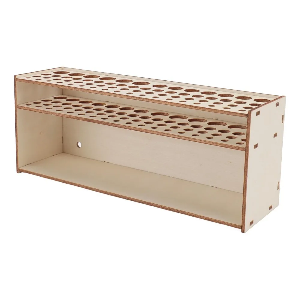 1pcs 69 Holes Paintbrush Holder Wall Mountable Multipurpose Brush Stand Rack Artist Brush Organizer For Pencils Storage