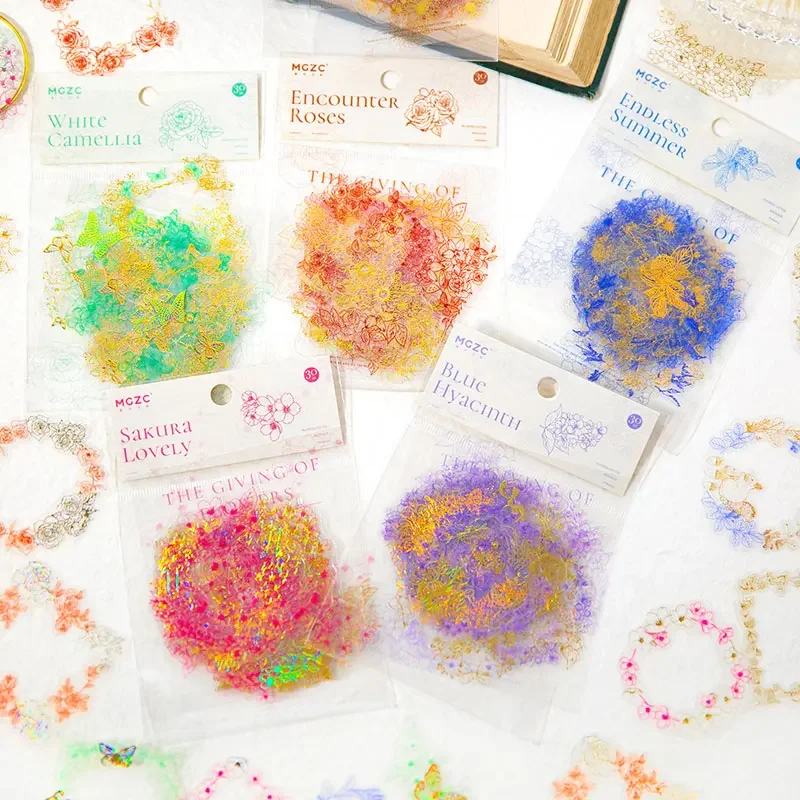 30 Stücke Aufkleber Blume Pflanzen Tagebuch Planer Dekorative Kirschblüte Scrapbooking Handwerk Schreibwaren Aufkleber 13*9 CM