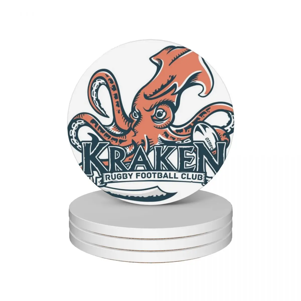 

2019 Krakens Ceramic Coasters (Set of 4) drink set Cup for tea tea cup holder household utensils kitchen Coasters