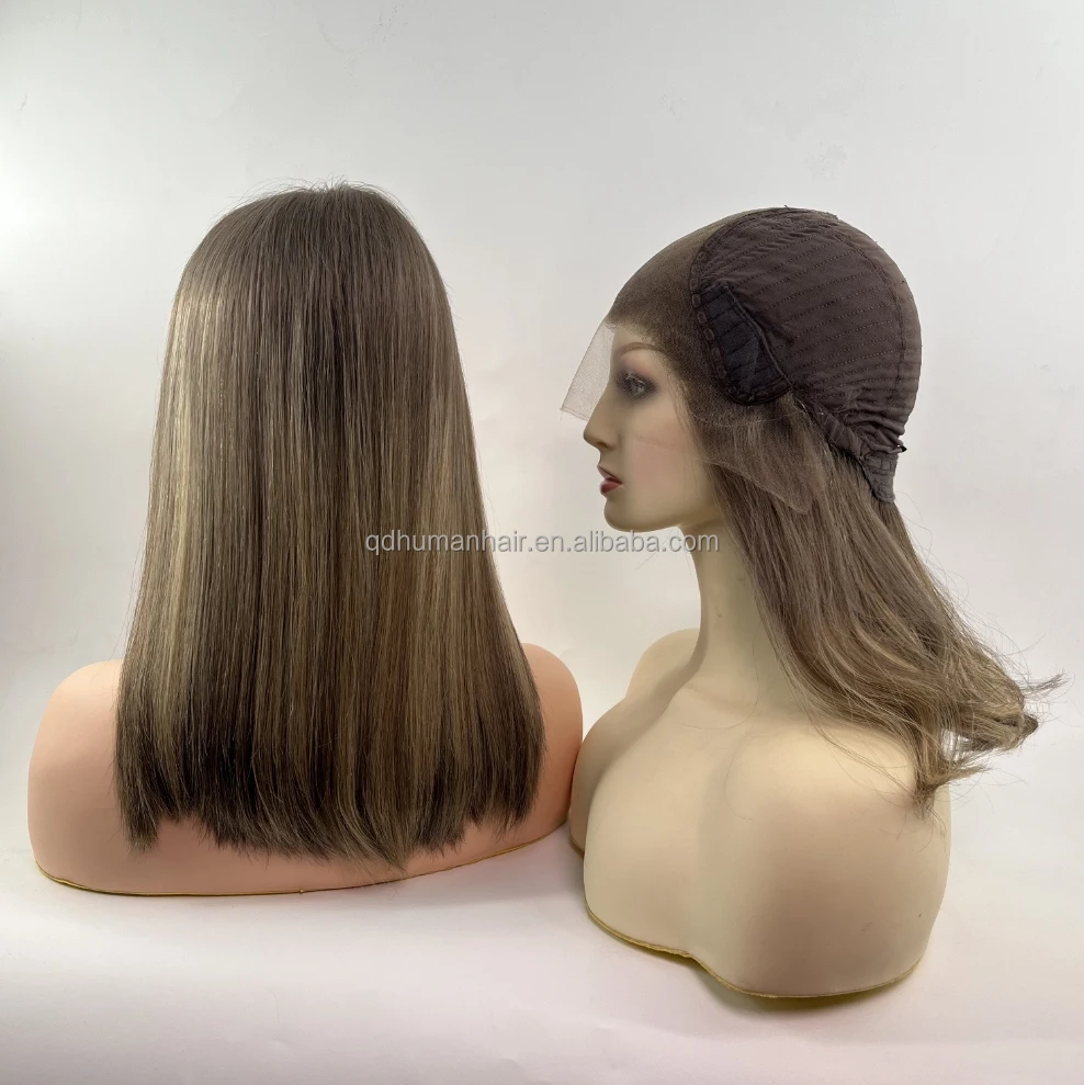 

Natural Human Hair Jewish Wig Kosher Wigs HD Lace For White Women Cuticle Aligned Raw Hair