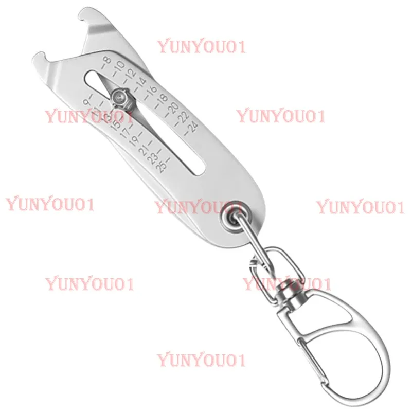 

Portable Precise Thread Size Checker Keychain,Bolt and Nut Identifier Gauge Size Gauge Precise Bolt Size Finder Keychain