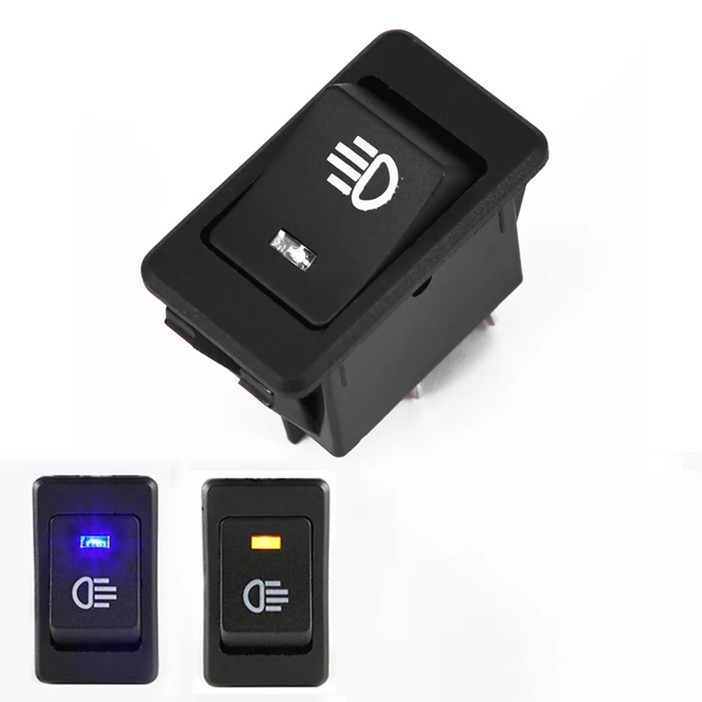 2PCS ASW-17D ON-OFF Rocker Switch 2 Position 4 Pin LED Indicator 12V 35A for Vehicle Fog Lamp and Work Light Use