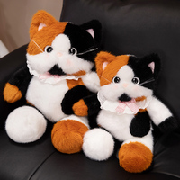 Nice 1pc 45cm Funny Cute Siamese Kitten Plush Toy Soft Cat Cow Pillow Bed Home Decor Doll for Sleep Birthday Gift
