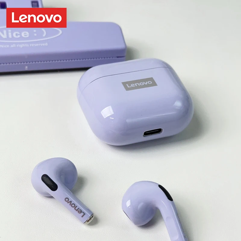 سماعات أذن لاسلكية صغيرة من Choice Lenovo LP40 Plus، سماعات بلوتوث خفيفة الوزن عصرية عالية الدقة للمكالمات، سماعات أذن رياضية للموسيقى