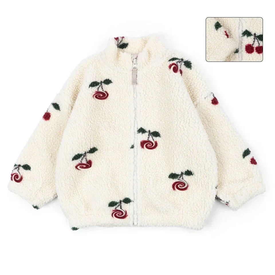 2024 Winter KS Kinderen Katoen Lamswol Warme Bovenkleding Kleding Meisjes Print Jassen Baby Jongens Plus Fleece Jassen Kinderkleding