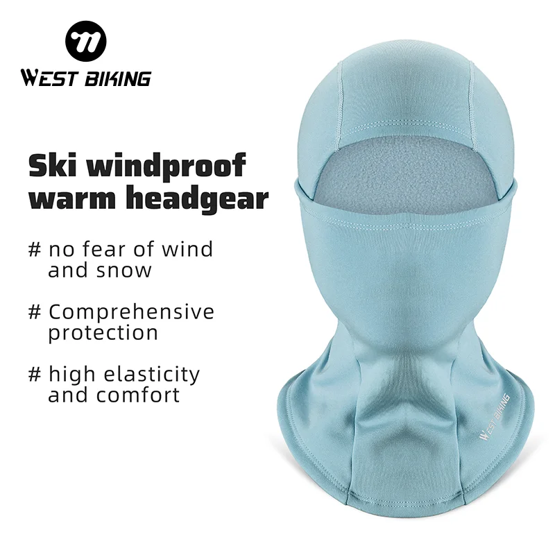 

WEST BIKING Winter Fleece Warm Balaclava Face Mask Ski Windproof Headgear High Elasticity Breathable Outdoor Sport Face Cover