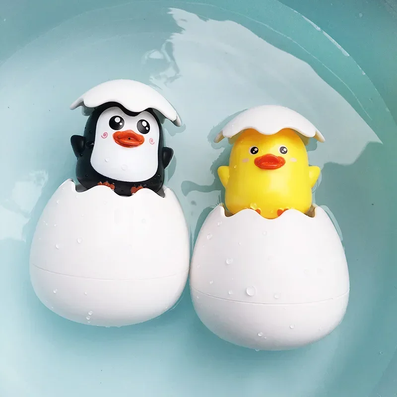 Baby Bathing Toy Kids Cute Duck Penguin Egg Water Spray Sprinkler Bathroom Sprinkling Shower Swimming Water Toys For Kids Gift