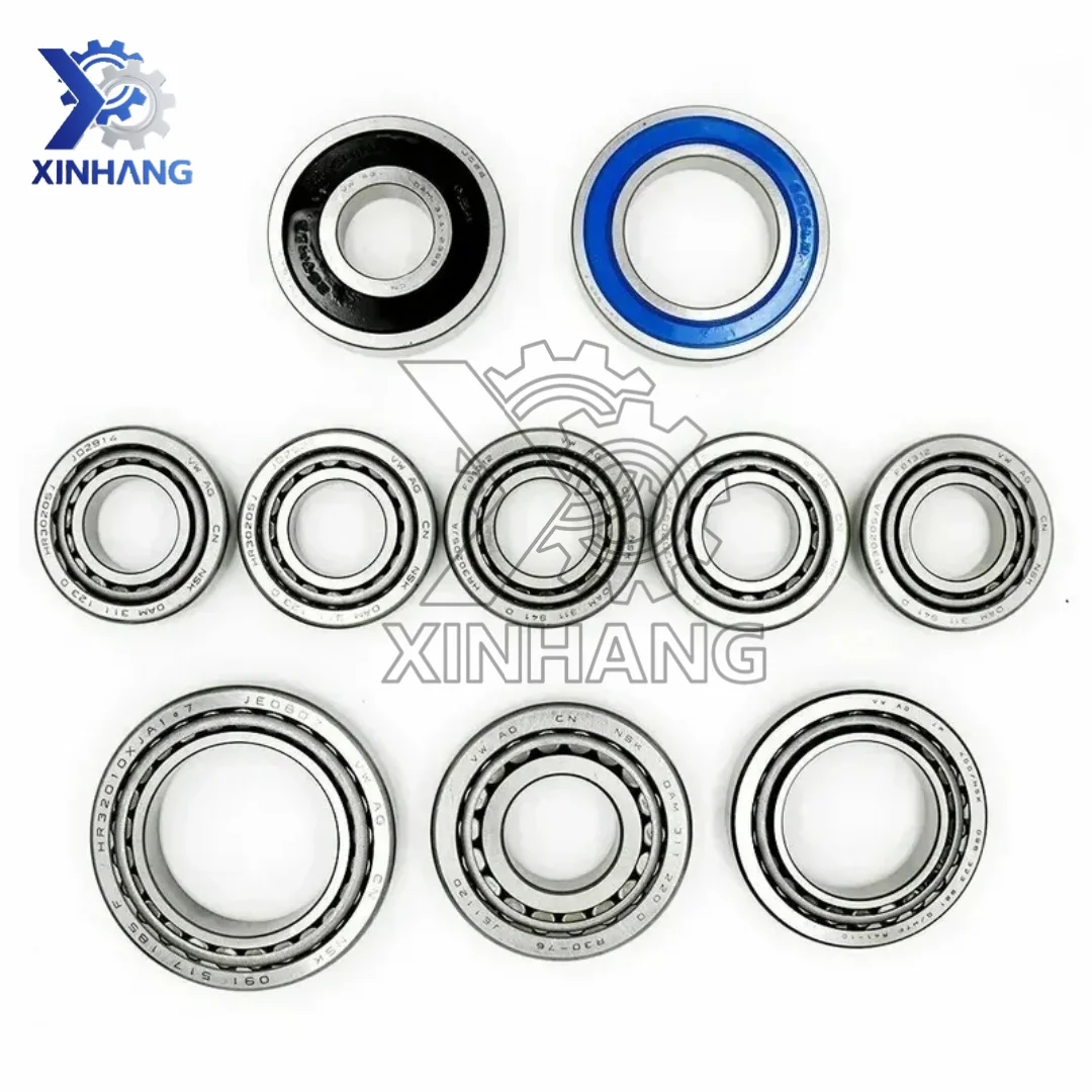 

0AM DQ200 7-Speed DSG Dual-Clutch Automatic Transmission Gearbox 10-Piece Bearing Kit, Suitable for Volkswagen Golf, Audi, Skoda