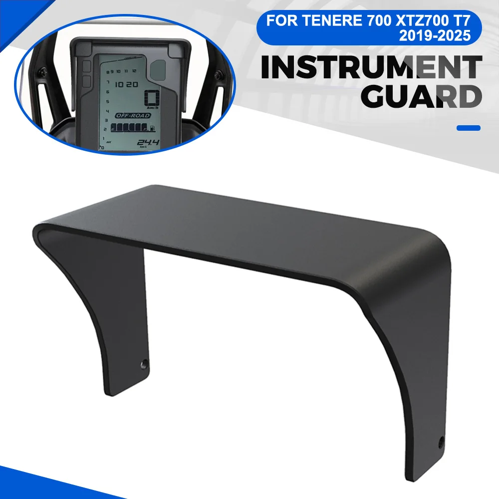 For Yamaha T7 XTZ700 TENERE 700 2019-2025 2024 2023 Dashboard Screen Protecto Frame Cover TFT Anti-theft Guard With Sun Visor