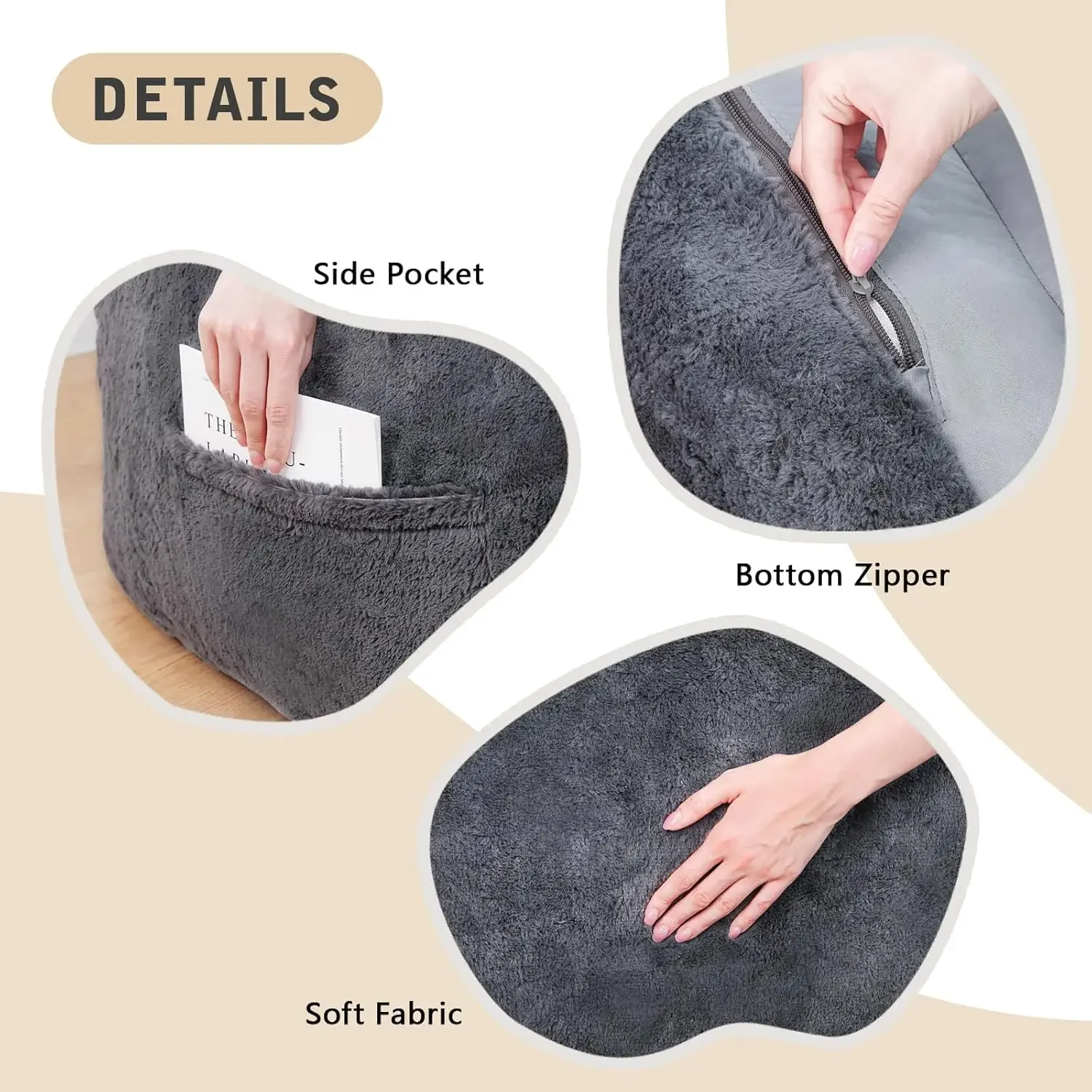 Bean Bag Chair for Adults, Giant Bean Bag Chairs Washable, Comfy Bean Bag Sofa Stuffed High-Density Memory Foam Filler