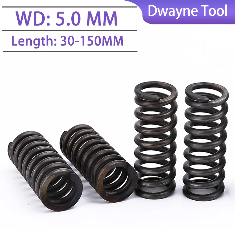 5.0mm 65MN High Carbon Steel Compression Spring - 30-78mm OD Heavy Duty Shock Absorber Coil for Automotive Suspension, Stamping