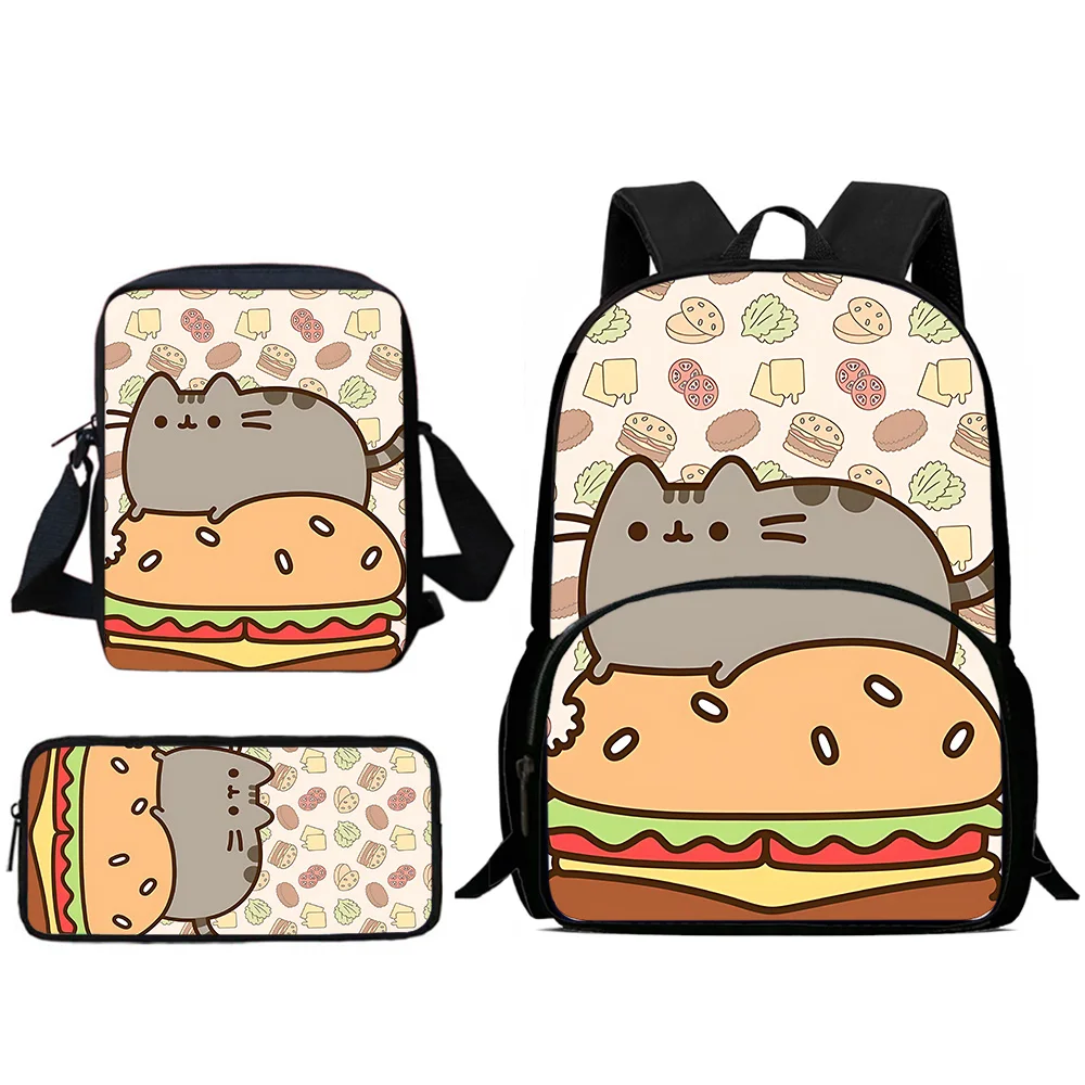 Child Cute Pusheens cats Backpacks Shoulder Bag Pencil Case Pupil Large Capacity School Bags for Boys Girls Best Gift