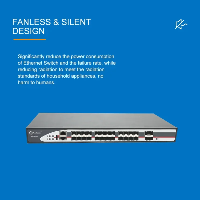 2 100G QSFP Port 24 10G SFP Port L3 Managed Commercial Ethernet Switch Optical Network Switch