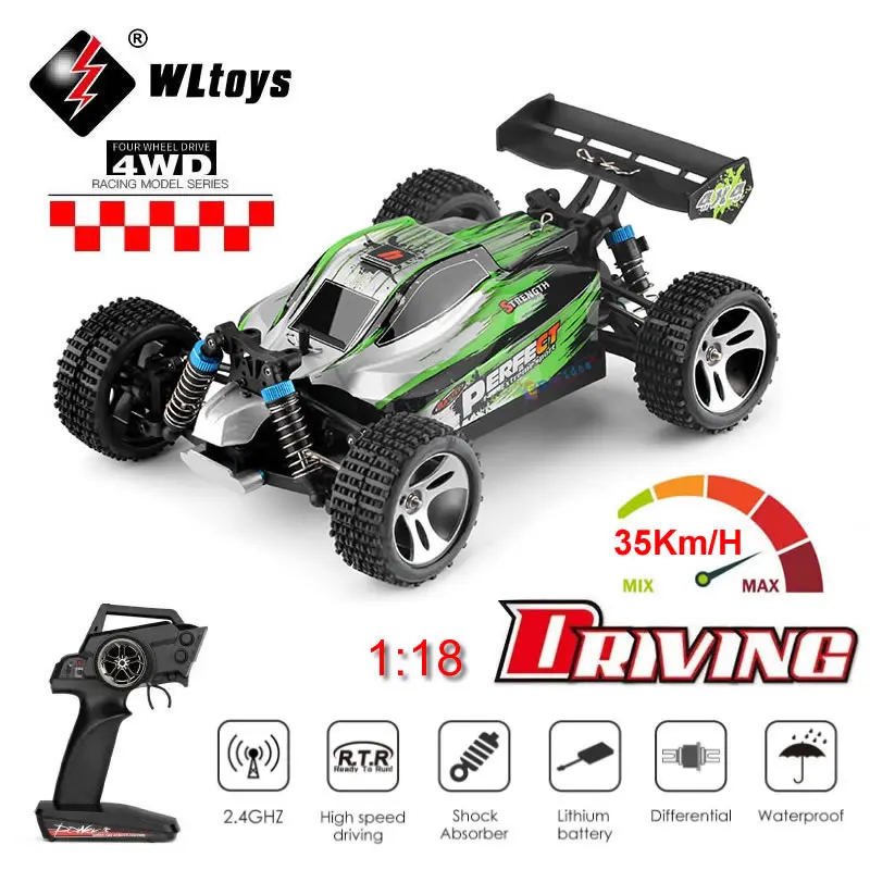 

WLtoys WL A959 A959-A V2 1/18 4WD 2.4GHz Remote Control Drift RC Racing Car 35KM/H High Speed Off Road Vehicle Adults Kids Toys