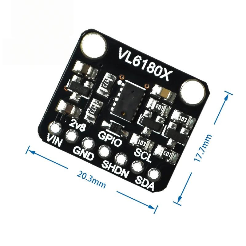 VL6180X Proximity Sensor, Optical Distance Measurement, Ambient Light Sensor, Gesture Recognition Development Board