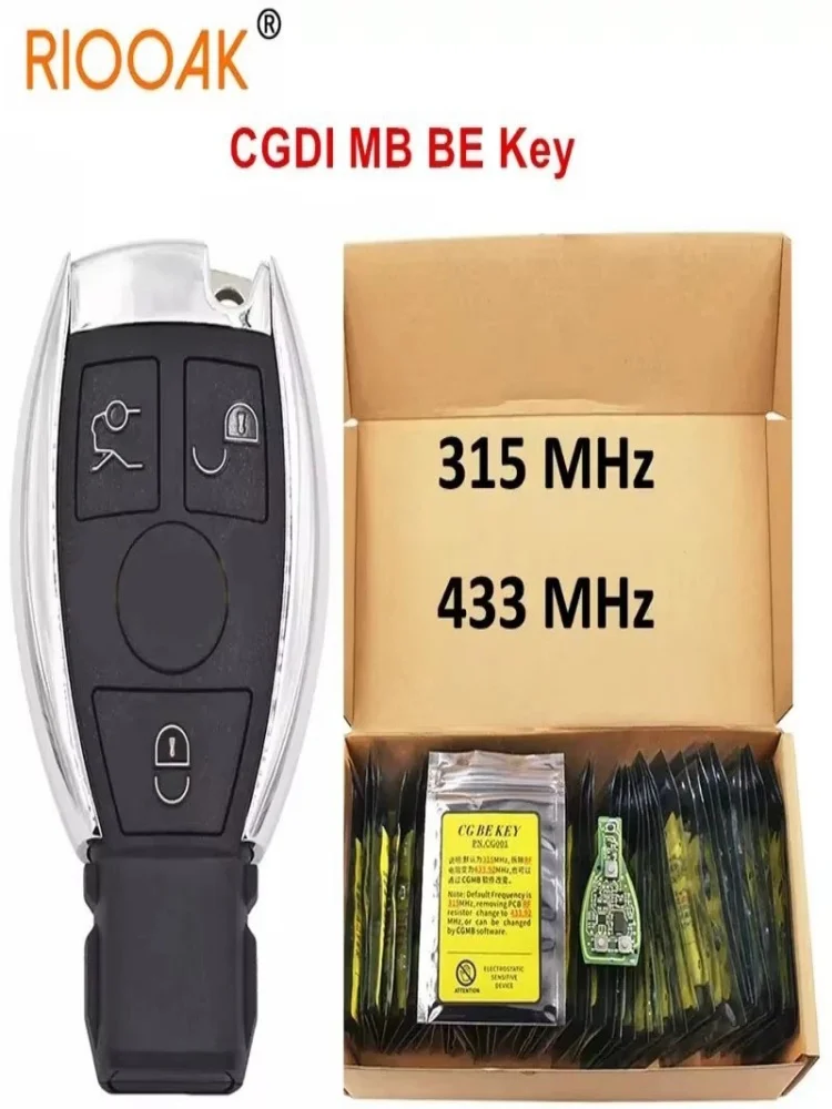 Clé CGDI MB CG BE originale, 315MHZ/433MHZ, pour Mercedes Benz, fonctionne avec le programmeur CGDI MB, prend en charge tous les FBS3 et la récupération automatique