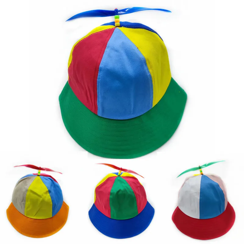 20 Colors Size S&L Men Women Baseball Caps Funny Propeller Rainbow Helicopter Top Hat  Y2K