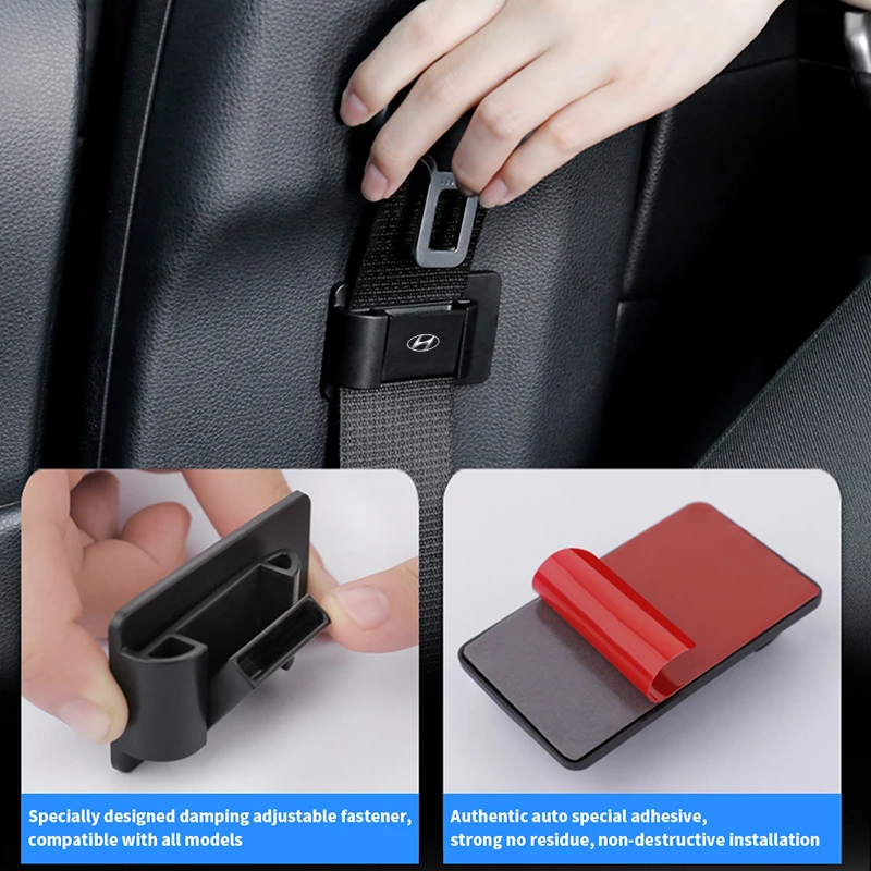 Car Safety Belt Fastener Stabilizer Interior Accessories For Hyundai Genesis N-LINE I10 I20 I30 I40 IX20 IX35 Kona Getz Veloster