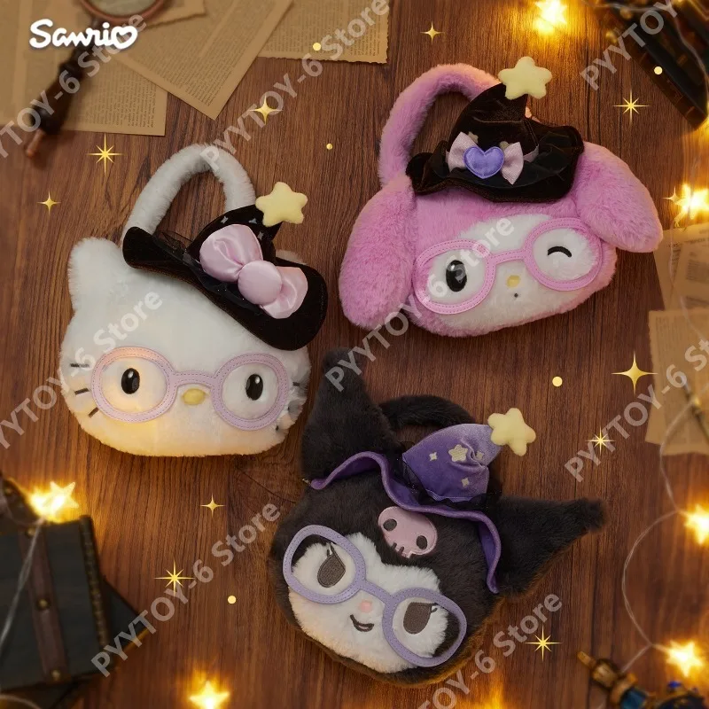 

Sanrio Magic Academy Series Hello Kitty Head-shaped Bag Plush Stuffed Animals Cartoon Anime Merchandise Birthday Gift for Girls