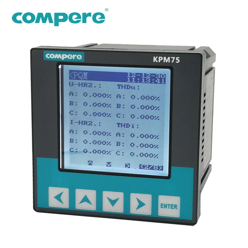 KPM75 63rd Harmonics Class 0.2S RS485 Digital Three Phase Watt Meter Power Analyzer