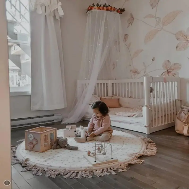 Q22D Baby Floor Carpet Soft Cotton for Play Mat Rug Crawling Pad Blanket Ground Activity Cushion Kid Children Room Decoration