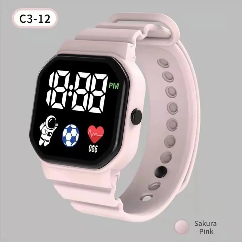 Soft Electronic Watch LED Display Fashion Watch Waterproof Students Watch Gift